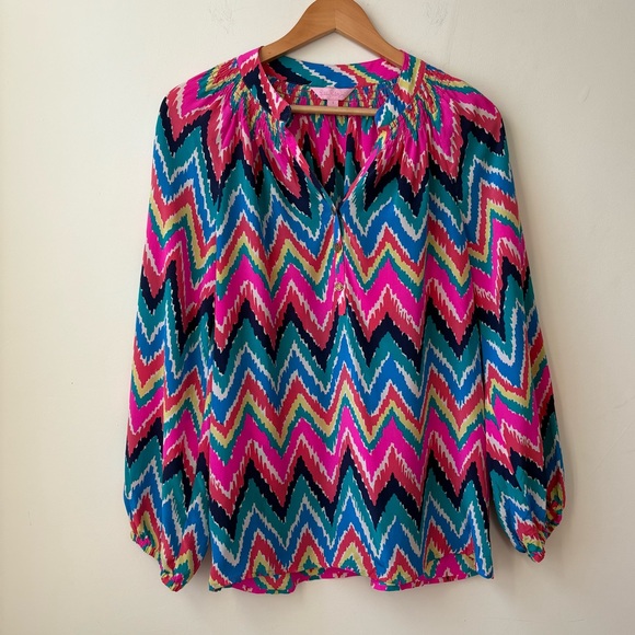 Lilly Pulitzer Silk Elsa Blouse - Picture 8 of 14